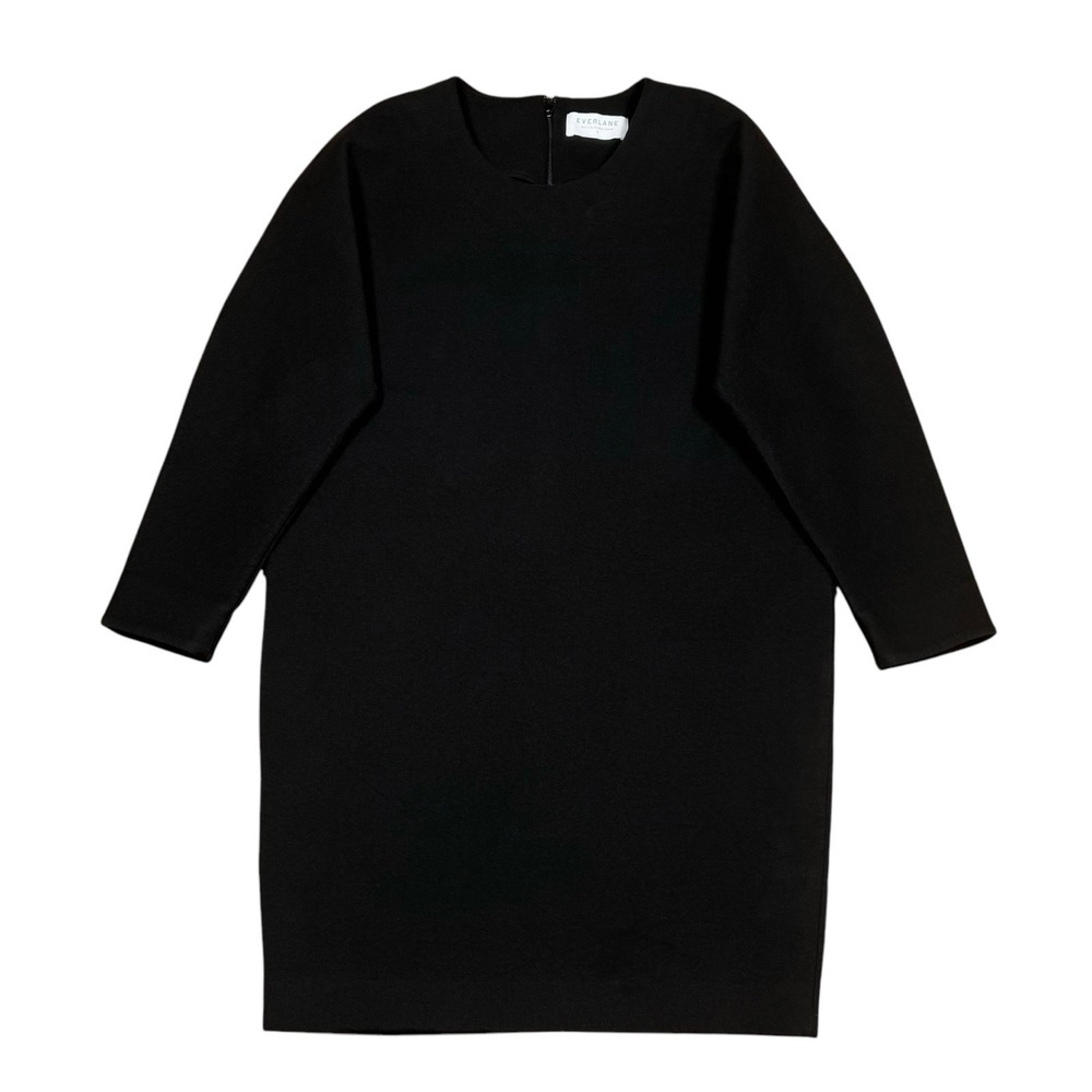 Everlane‎ Scuba Cotton Knit Sweater Tunic Dress Black Women's Size S